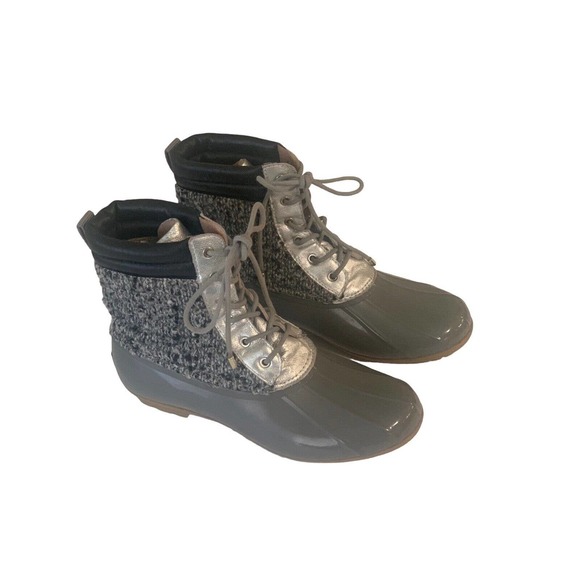 Sam Edelman Shoes - Sam Edelman Caldwell Waterproof Rain Snow Duck Silver Gray Boots Size 9